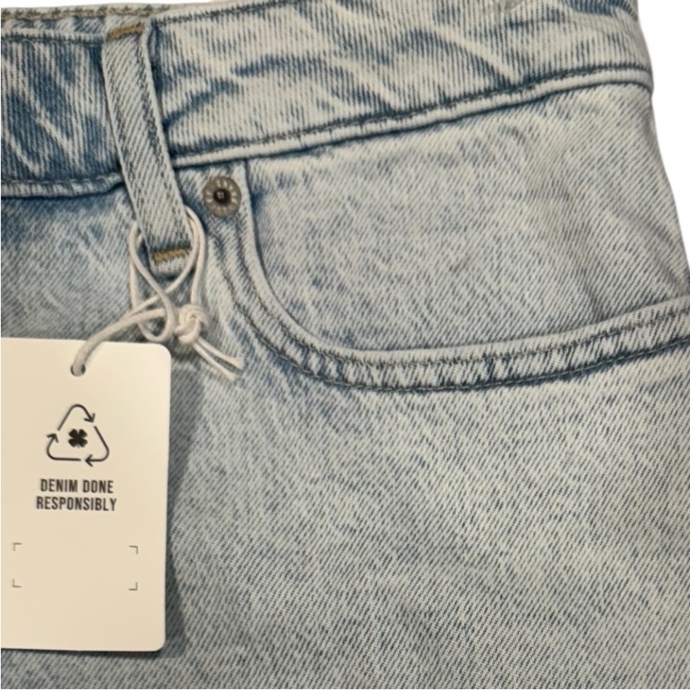 LUCKY BRAND Light Wash Blue Denim Jean Midi Skirt With Slit & Pockets NWT 8/29 - Picture 13 of 14
